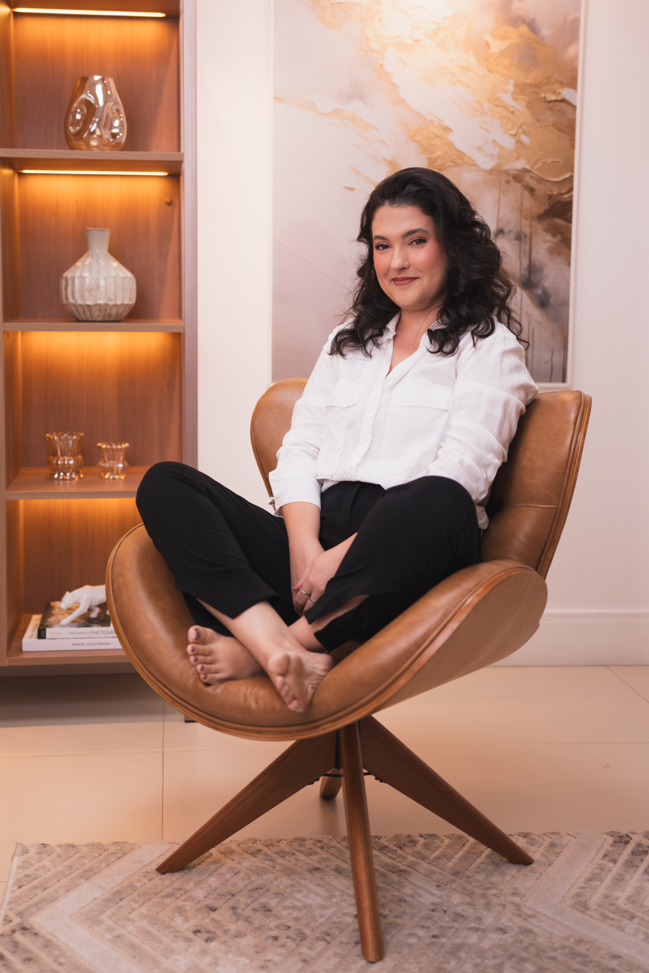 Ana Paula Lopes em seu consultório de psicologia infantil